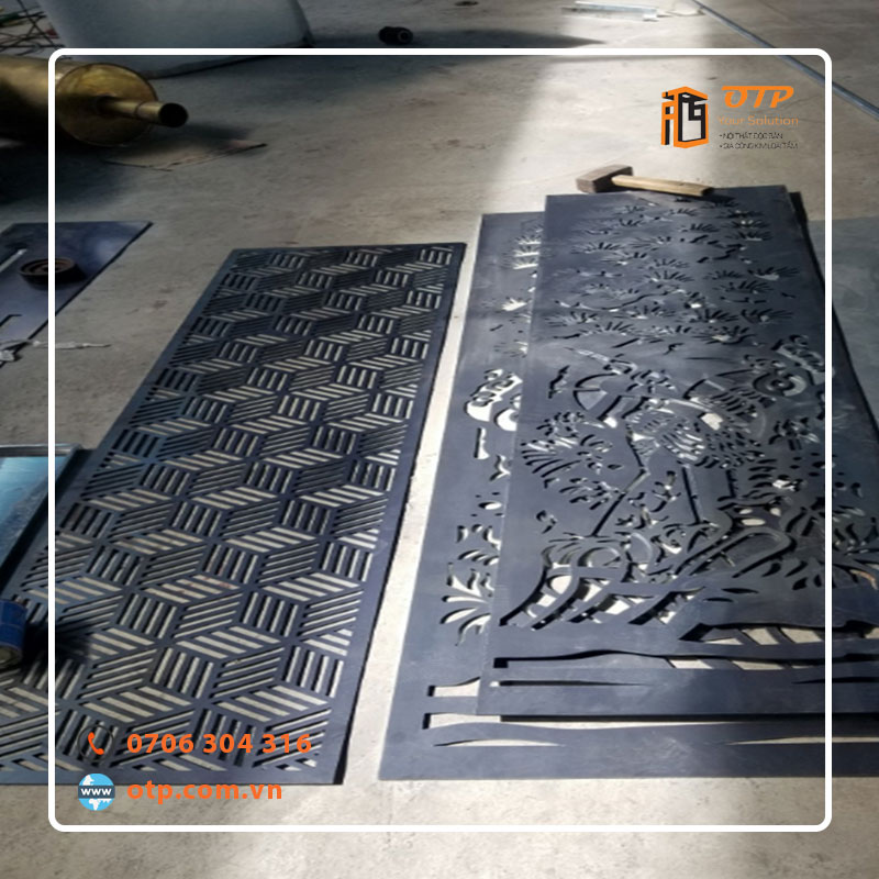 Cắt laser CNC cửa sắt hoa văn tại Bắc Ninh