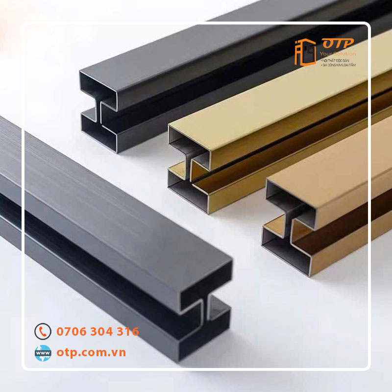 Nẹp trang trí inox 304 mạ PVD gia công theo yêu cầu tại TPHCM