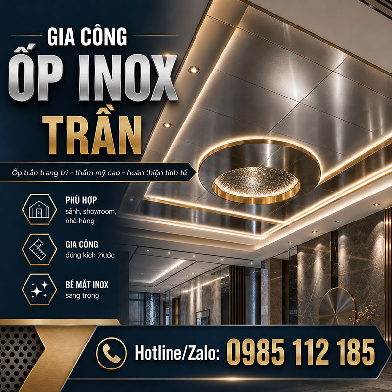 Gia công ốp inox trần