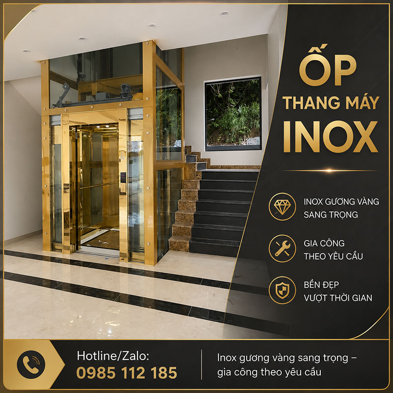 Ốp thang máy inox theo yêu cầu