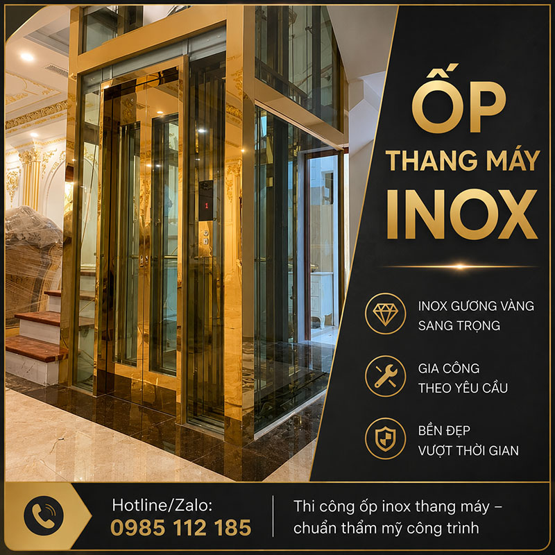Ốp thang máy inox theo yêu cầu