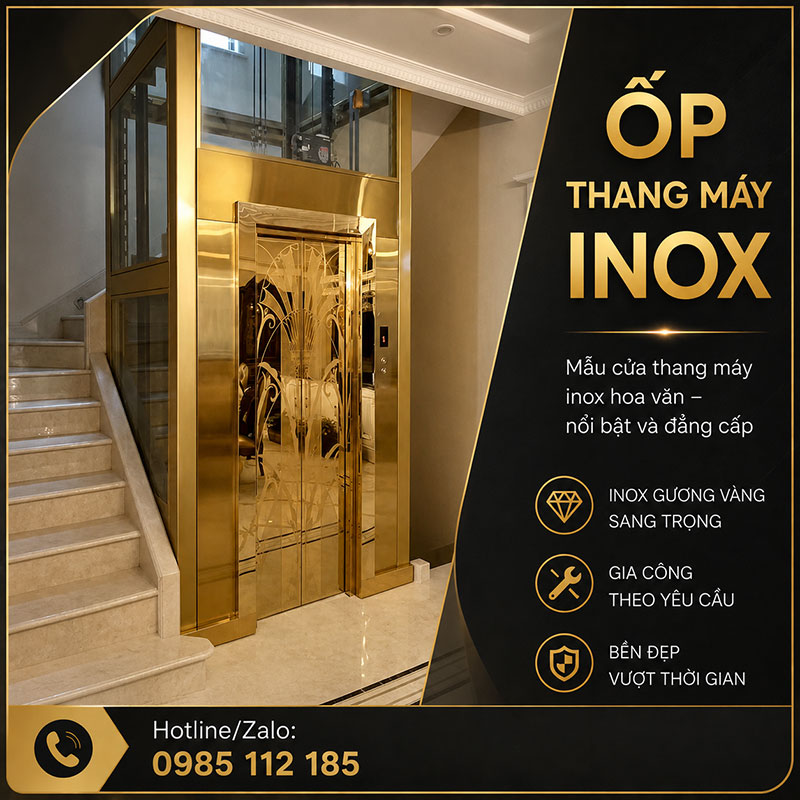 Ốp thang máy inox theo yêu cầu